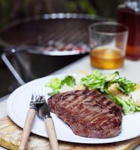 Rump steak on a plate